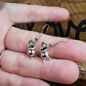 Cauldron Earrings Witch Earrings Witchy Wiccan earrings Cute Halloween earrings